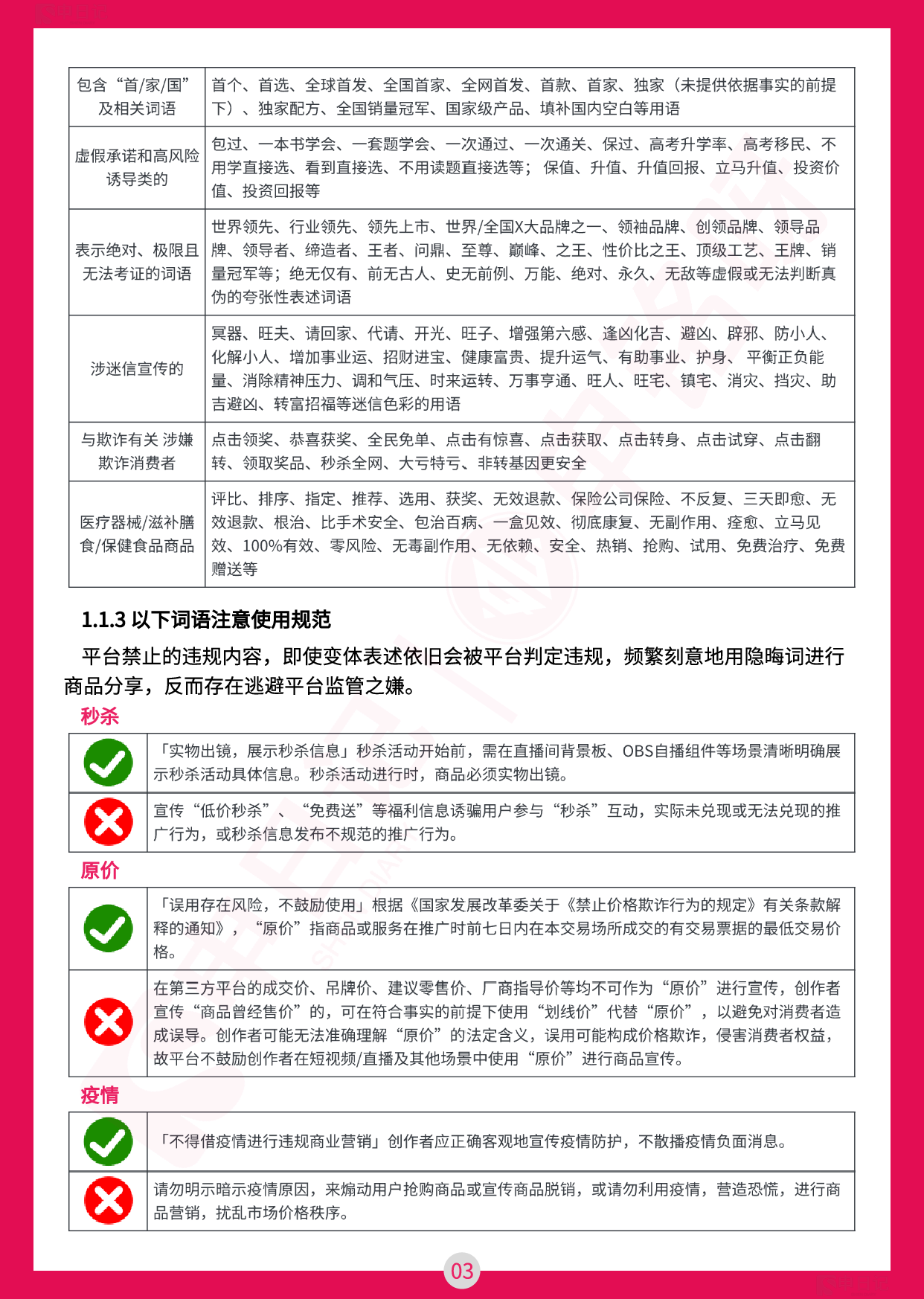 2025小红书直播笔记违禁词与违规问题手册（最全版）